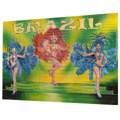 Fresque de décors danseuses de samba