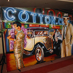 fresque peinte représentant le cotton club
