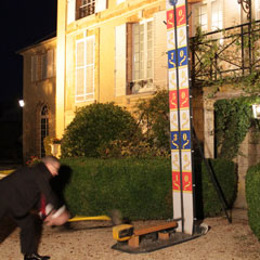 Stand de la mailloche pour l'organisation d'une fête foraine