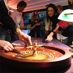 Table de roulette lors de l'animation soirée casino