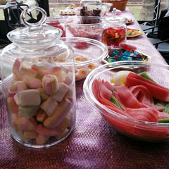 Buffet de sucreries pour l'atelier cuisine enfant