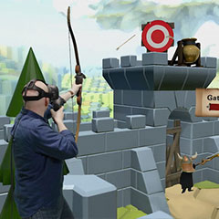 Jeu de tir à l'arc en réalité virtuelle avec location de casque